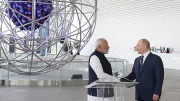 PM Modi meets Vladimir Putin