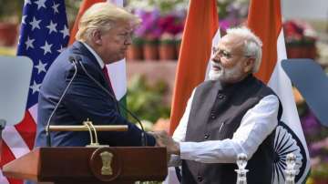 PM Narendra Modi with Donald Trump