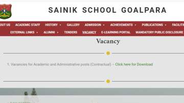 Sainik School Recruitment Notification released