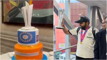 Special 'trophy' cake for T20 World champions at team hotel in Delhi