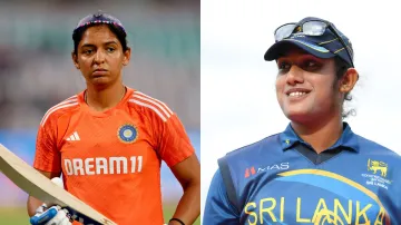 Harmanpreet Kaur (left) and Chamari Athapaththu (right).