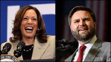 US Vice President Kamala Harris and Republican vice presidential candidate JD Vance.