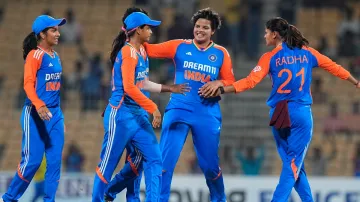 Indian women's cricket team players.