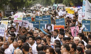 The doctors hit streets across the country demanding justice for the victim's family and protection for medics.