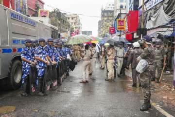 Nabanna Rally in Kolkata. 