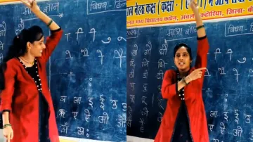 Bihar teacher teaches 'Hindi' matras in unique style