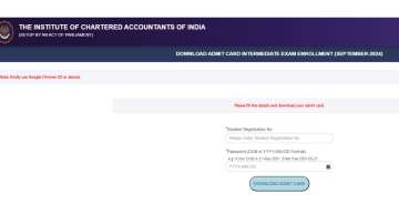 CA Inter September 2024 admit card released