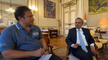 India TV Sports Editor Samip Rajguru with Indian ambassador to France Jawed Ashraf.