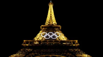 A view of the Eiffel Tower.