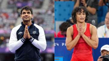 Neeraj Chopra and Vinesh Phogat at the Paris Olympics 2024