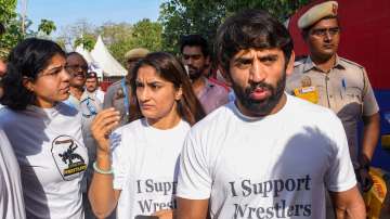 Sakshi Malik, Vinesh Phogat and Bajrang Punia.