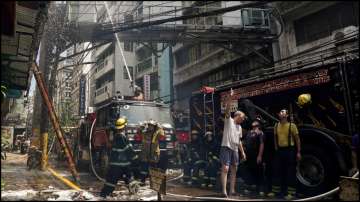 Philippines building fire