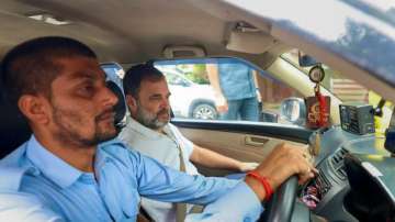 Congress leader Rahul Gandhi Uber cab