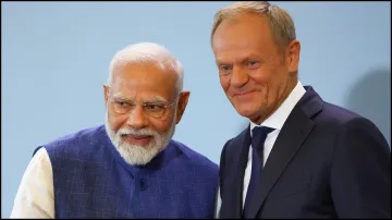 Prime Minister Narendra Modi with his Polish counterpart after the joint press meeting