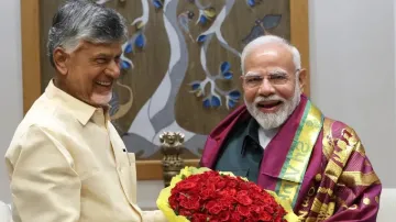 Andhra Pradesh Chief Minister N Chandrababu Naidu and Prime Minister Narendra Modi 