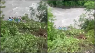 An Indian passenger bus plunged into a river in Nepal on Friday.