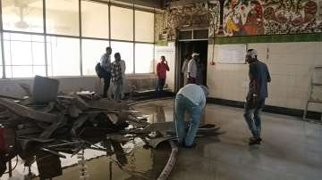 A section of the Railway hospital gutted in the fire incident