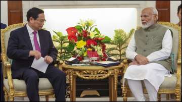 PM Modi with his Vietnamese counterpart Pham Minh Chinh in New Delhi.