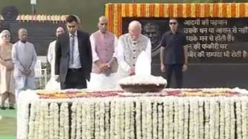 Prime Minister Narendra Modi pays floral tribute at Sadaiv Atal memorial 