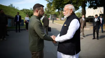 Prime Minister Narendra Modi, with Ukrainian President Volodymyr Zelenskyy