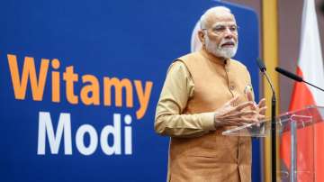 PM Modi while addressing community programme in Warsaw