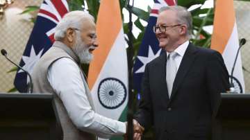 PM Narendra Modi with his Australia counterpart Anthony Albanese in Sydney last year.