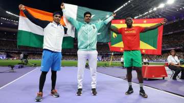 Neeraj Chopra, Arshad Nadeem and Anderson Peters.