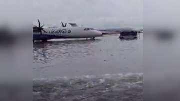 Waterlogging at Kolkata Airport runway