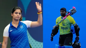 Manu Bhaker and PR Sreejesh.