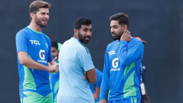 Shaheen Shah Afridi, Jasprit Bumrah and Haris Rauf.