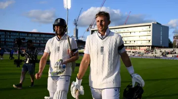 Joe Root and Chris Woakes.