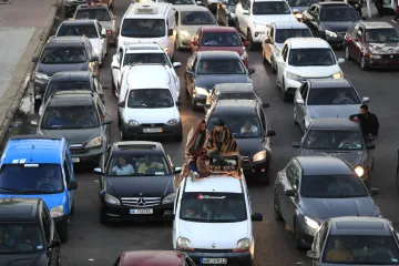 Lebanese fleeing the war.