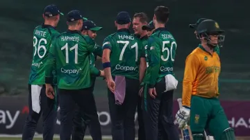 South Africa failed to chase down 23 runs off the final two overs and lost five wickets as Ireland clinched a thriller