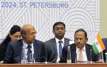 NSA Ajit Doval during the BRICS NSAs meeting in Saint Petersburg, Russia.