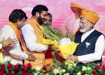 Nayab Singh Saini with PM Modi