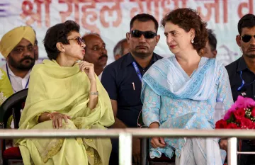 Kumari Selja with Priyanka Gandhi 