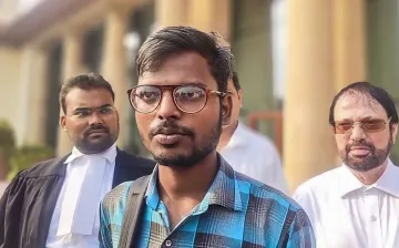 Atul Kumar, who had lost his seat in IIT Dhanbad after missing the deadline to deposit a fee, speaks to the media after the Supreme Court asked the institute to admit him to the BTech course, in New Delhi