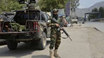 Afghan Taliban soldier guarding the border region.