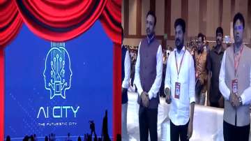 Telangana CM Revanth Reddy attends the AI Global Summit 2024