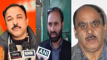 From left: Fayaz Najar, Gulzar Ahmad Dar, and Saif-Ud-Din Bhat are former militants now active in local politics and set to run in this election.