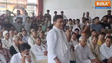 Former Congress MLA Lalit Nagar broke down after the party denied him a ticket for the Tigaon assembly constituency.