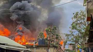 Arson in Manipur's Jiribam district, retired police officer's house burnt