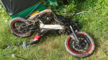 The damaged bike