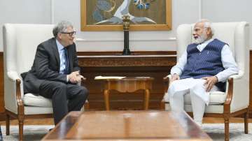 Microsoft co-founder Bill Gates with Prime Minister Narendra Modi in New Delhi.