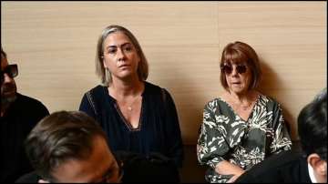 Caroline Darian (Left) with Gisele Pelicot (right) during the trial in France for a shocking rape case.