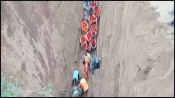 Rescue operations at Dausa borewell to rescue a two-year-old girl.