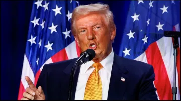 Donald Trump speaks during a "Fighting Anti-Semitism in America Event" in Washington, US.