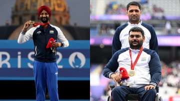 Harvinder Singh and Dharambir with their gold medals.