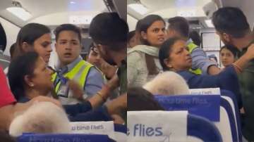 Indigo crew members had to intervene to resolve the issue