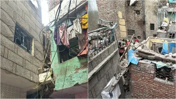 Portion of house collapses in Karol bagh